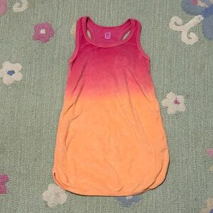 GAP Girls Pink to Orange Ombre Racerback Cover Up Terry Dress